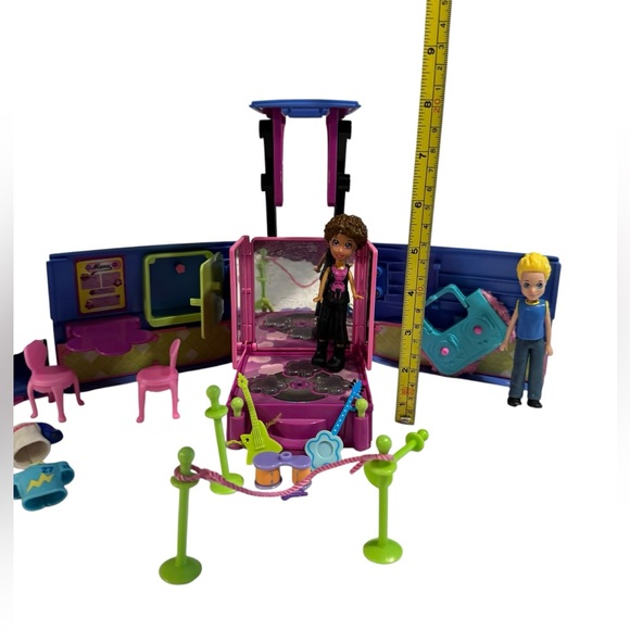 Polly Pocket Rock Band Convertible Tour Bus 18 pieces - Picture 12 of 13